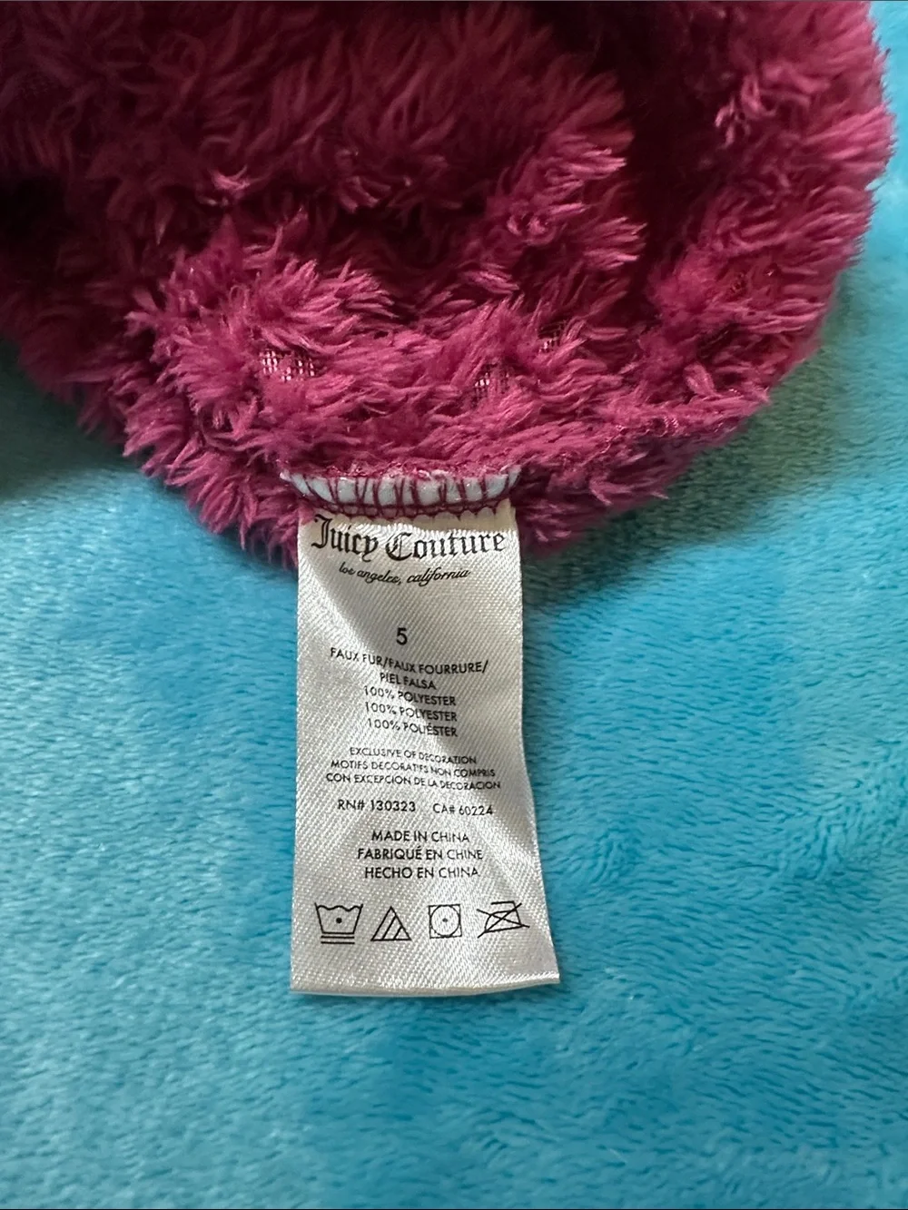 Juicy Couture Plush Half-Zip Pullover - Deep Raspberry